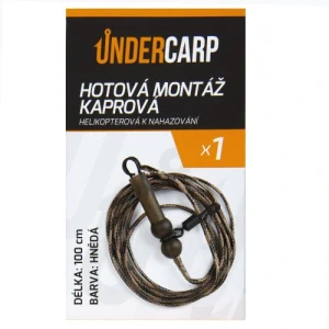 Hotová montáž kaprová helikopterová k nahazování hnědá( délka 100 cm )