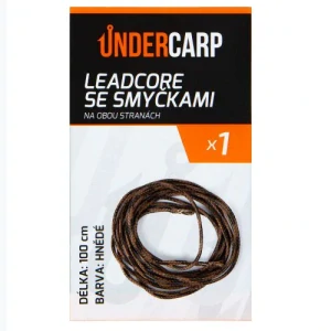 Leadcore se smyčkami na obou stranách hnědé ( délka 100 cm )