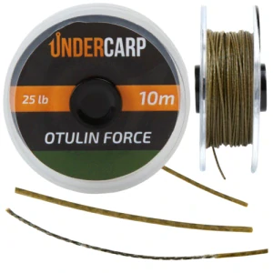 Návazcová šňůra potažená OTULIN FORCE – 10 m / 25 & 35 lb – zelená / hnědá