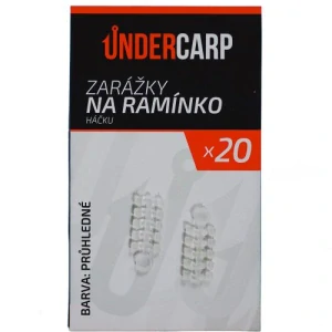 Zarážky na ramínko háčku – hnědé / zelené / čiré