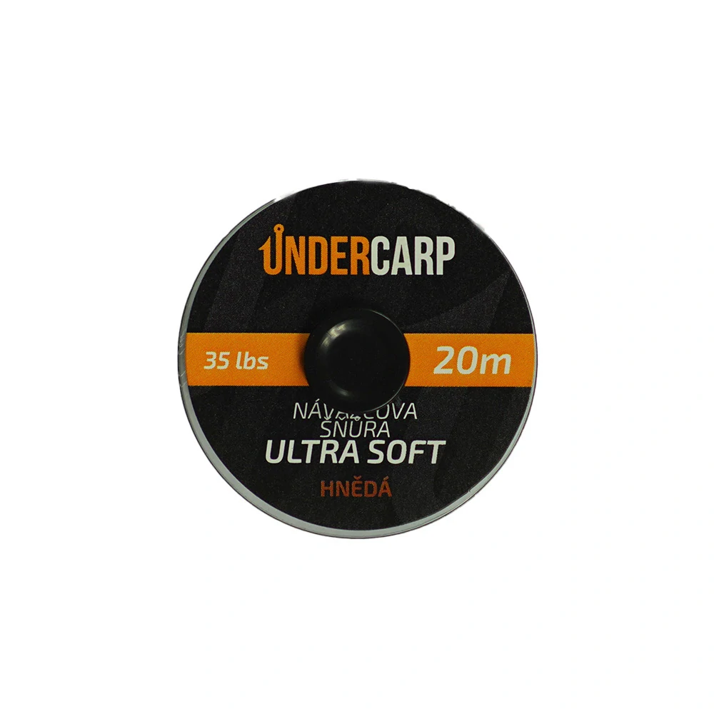 Pletená šňůrka Ultra Soft – hnědá (15 / 25 / 35 lbs, 20 m)